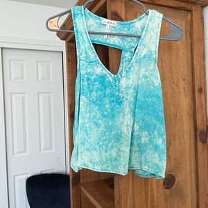 Blue crop LA Hearts top